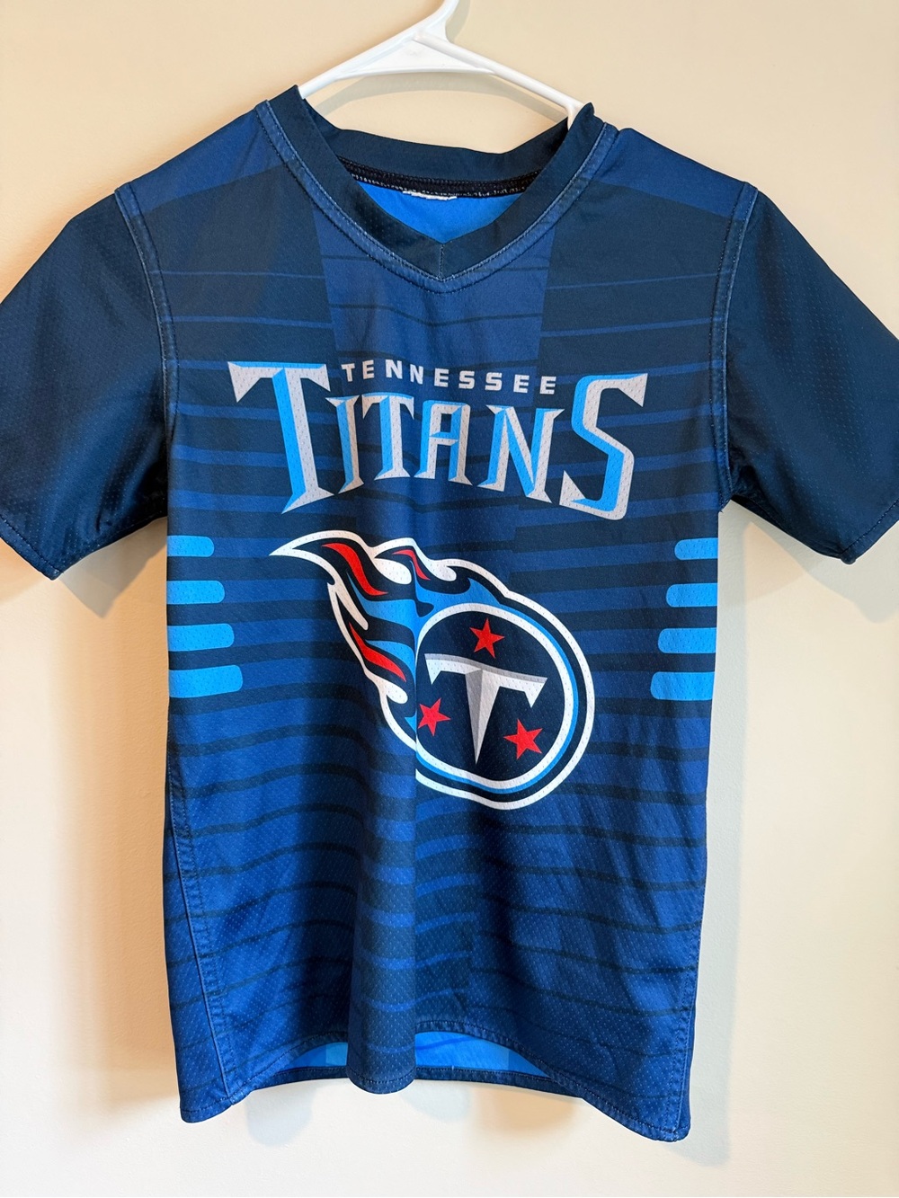 Tennessee Titans Boys' Flag Navy Blue Short-Sleeve Tee